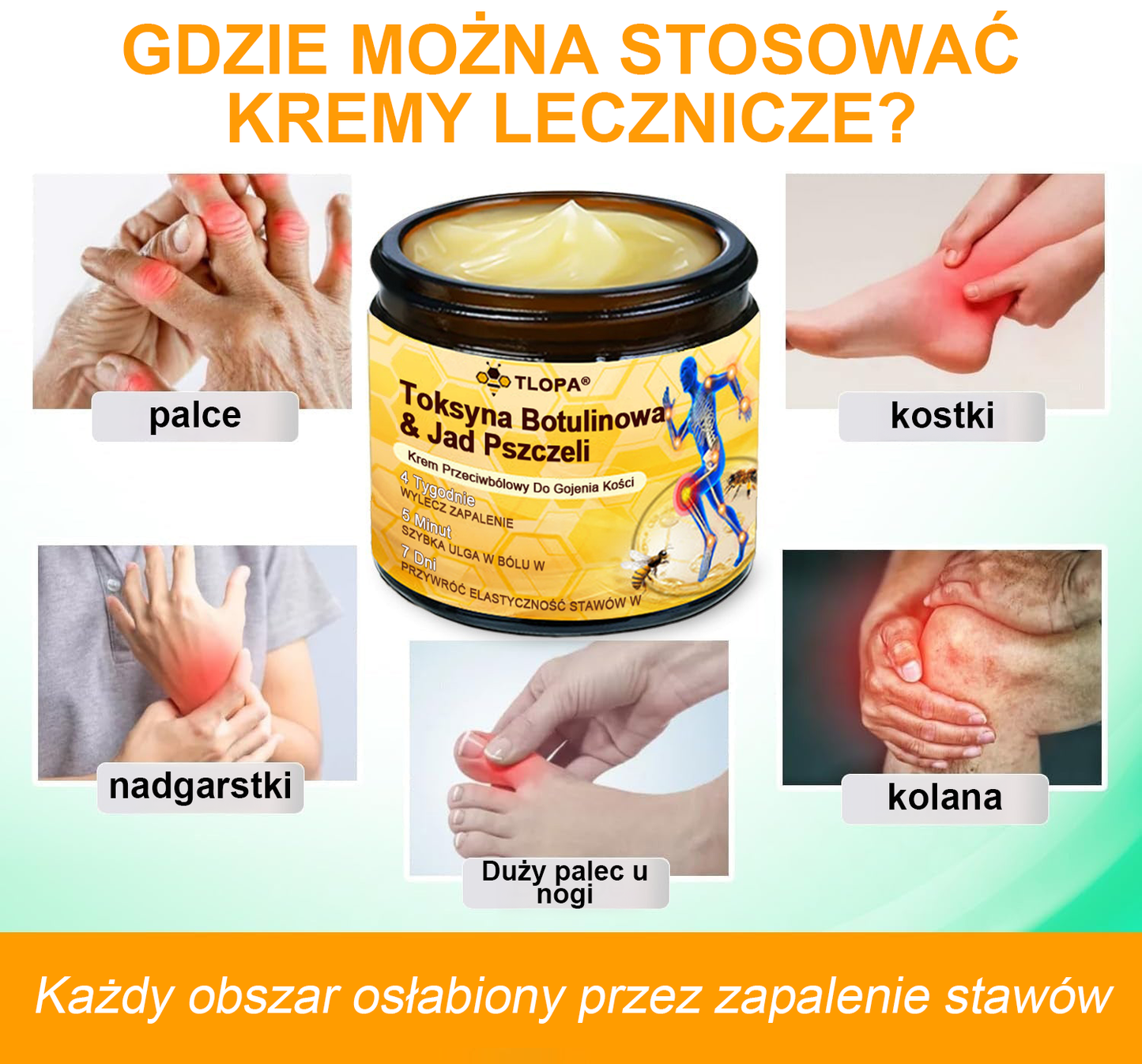 💎TLOPA® Toksyna botulinowa i jad pszczeli Balsam Łagodzący Ból i Leczenie Kości🐝🌿 (Polecane dla seniorów przez ortopedów)🦴